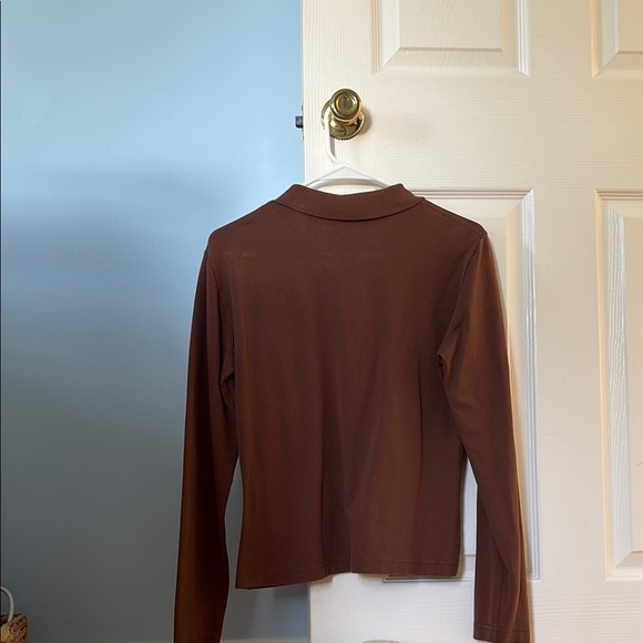 Lacoste Chocolate Long Sleeve Polo - Picture 5 of 6